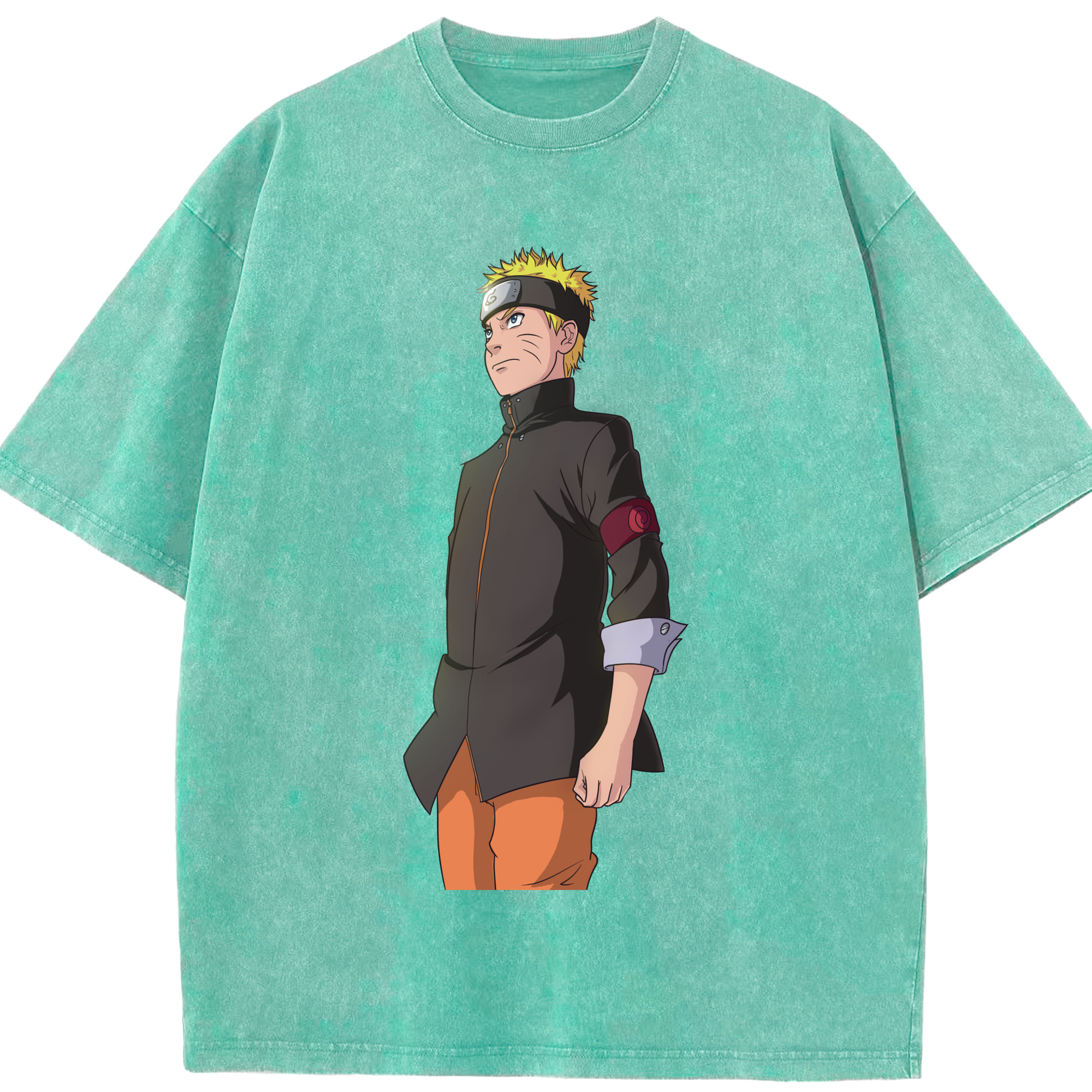 （画像用） NARUTO -ナルト- うずまき ナルト Uzumaki Naruto 綿100% ヴィンテージ風 半袖Tシャツ（フロントプリント）